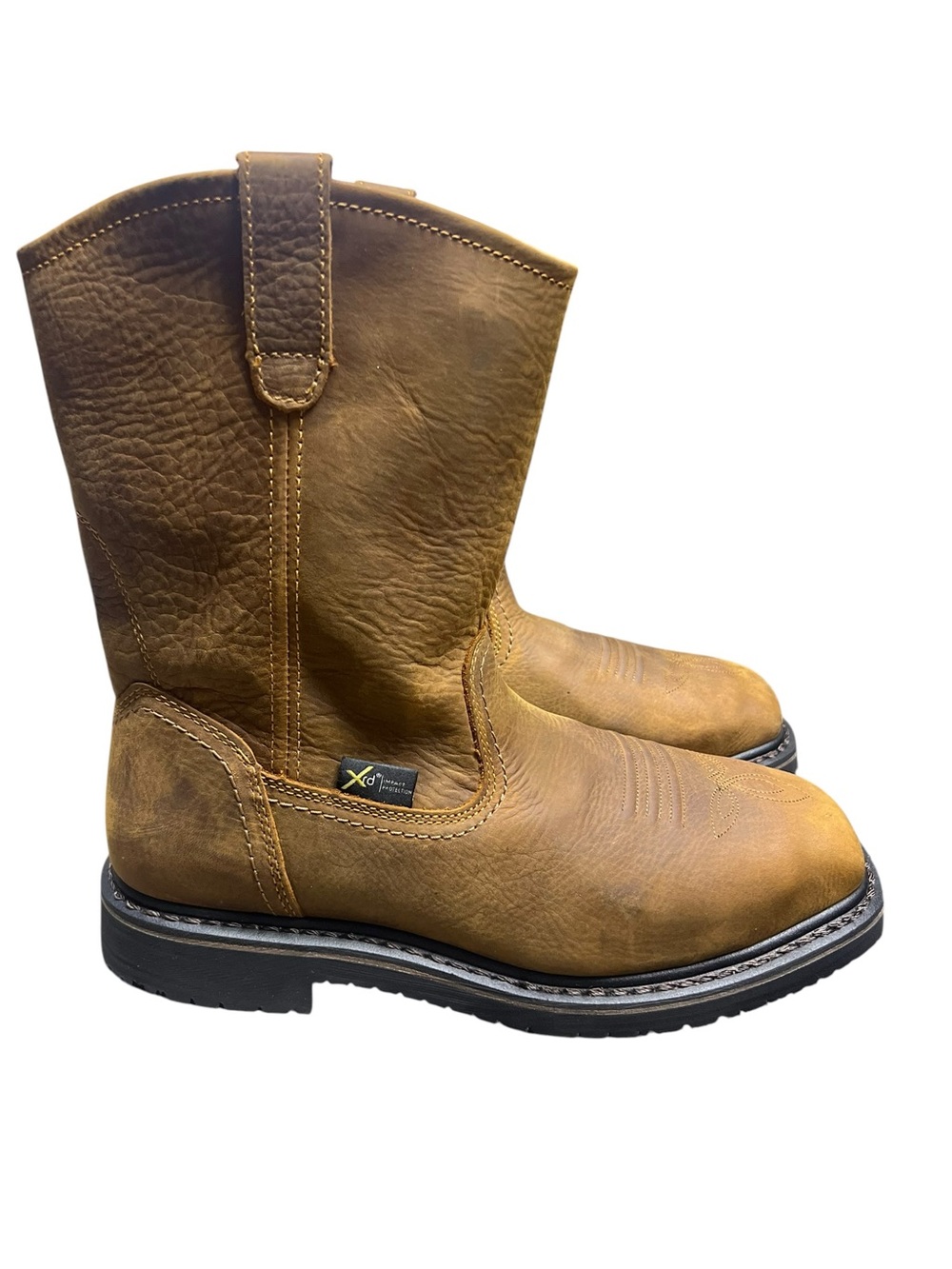 New Men's Hytest Wellington ST XRD Met Brown Leather Work Boots Oil Resistant - Picture 2 of 13